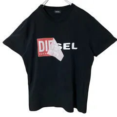 M ディーゼル 刺繍  プリント デカロゴ ブラック 黒 Tシャツ レディース ユニセックス メンズ 古着 半袖 CHM