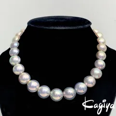 TASAKI タサキ 田崎 マベパール ネックレス SILVER シルバー マベ グラデーション 71.4g 13.7-16.7mm