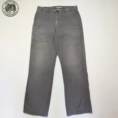 カルバン・クライン【高級リキッドコットン】チノパン グレー 34×34 ゆるだぼのサムネイル