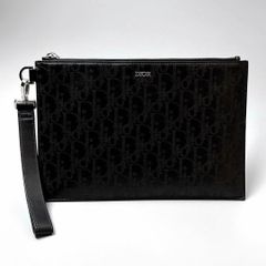 美品】DIOR ディオール オブリーク クラッチバッグ 定価約18万円 黒