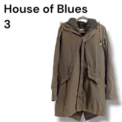 a2387 House of Blues モッズコート 3 L相当 カーキ 中綿入り ファーのサムネイル