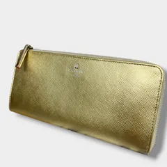 LANVIN en Bleu ランバン 長財布 ラウンドファスナー レザー ゴールド