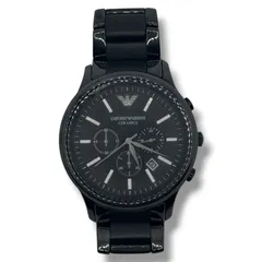 EMPORIO ARMANI クォーツ腕時計 クロノグラフ アナログ エンポリオアルマーニ AR-1451 ブラック F 1713A2のサムネイル