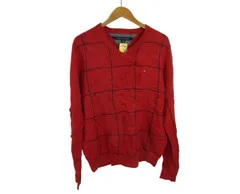 k05260325090　TOMMY HILFIGER　Mサイズ　赤×紺　　トップス　ニットorセーター　秋冬