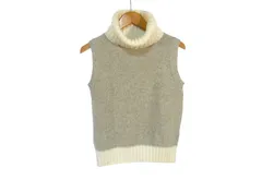 k05260320100　UNTITLED　2　グレー×ベージュ　Mサイズ程度　トップス　ニットorセーター　秋冬