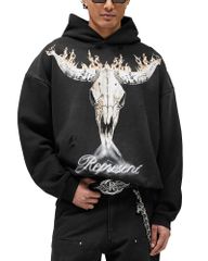 リプレゼント メンズ アウター パーカー・スウェット ロゴ Represent British Cowboys Logo Hoodie Black ブラック