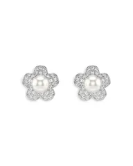 スワロフスキー レディース アクセサリー ピアス・イヤリング Ariana Grande x Swarovski Crystal Imitation Pearl Flower Stud Earrings White ホワイト