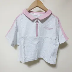 BM248　mezzopiano　メゾピアノ　グレー　半袖　ハーフジップ　カットソー　トップス　140