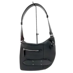 メゾン マルジェラ Maison Margiela 5ACショルダーバッグ SB1WG0017 ブラック　シルバー金具 カーフレザー メンズ ショルダーバッグ