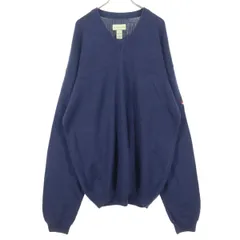 CUTTER＆BUCK カッターアンドバック 長袖 Vネック ニット L ブルー メンズ 古着のサムネイル