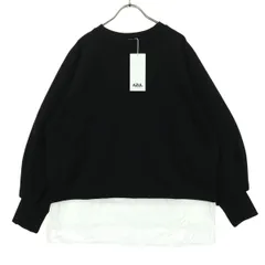 未使用 AZUL by moussy アズールバイマウジー 長袖 フェイクレイヤード スウェット M ブラック レディース 古着のサムネイル