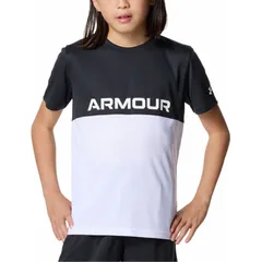 UNDER ARMOUR アンダーアーマー UA TECH COLOR BLOCK T-SHIRT ＆ SHORTS SET UAテック カラーブロック Tシャツ＆ショーツセット 6001343-001、Black/White/White