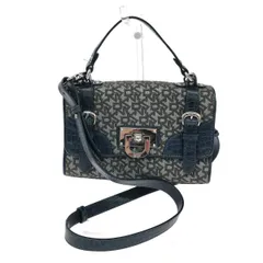 DONNAKARAN ダナキャラン 2WAYバッグ  ロゴ柄/クロコ型押しパーツ    ブラウン レディース / 240001196503のサムネイル