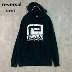 reversal リバーサル rvddw BIG MARK SWEAT PARKA ビッグマーク ロゴ プリント フーディー プルオーバー パーカー スウェット 長袖 L ブラック BLACK 古着 ストリート 格闘技 スポーツ ウェア ★ ◆■のサムネイル