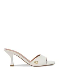 マージュ レディース シューズ サンダル レザー ヒール Maje Womens Leather Heeled Mules White ホワイト