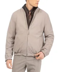 ゴルスキ メンズ アウター ジャケット・ブルゾン ウール Gorski Mens Nubuck Jacket Reversible to Cashmere Wool Crafted From Loro Piana StoneBlack ブラック
