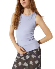 マックスアンドコー レディース トップス タンクトップ リブ MAXCo Ribbed Racerback Tank Top Light Blue ブルーのサムネイル