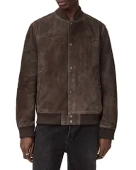 オールセインツ メンズ アウター ジャケット・ブルゾン リラックスフィット スエード ALLSAINTStafford Relaxed Fit Suede Bomber Jacket Woodlandのサムネイル