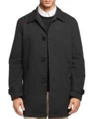 コールハーン メンズ アウター コート Cole Haan Trench Coat Black ブラックのサムネイル
