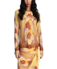 アナスイ レディース トップス シャツ メッシュ Anna Sui Sunburst Mesh Top Sunset Multi マルチカラーのサムネイル