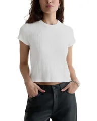 エージー レディース トップス Tシャツ クルーネックロップド AG Sadie Crewneck Cropped Tee Powderのサムネイル
