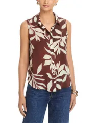 ベラダール レディース トップス シャツ ノースリーブ Bella Dahl Sleeveless Button Frontop Botanical Blur Printのサムネイル