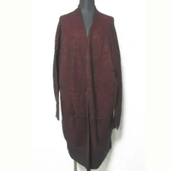 美品 BY MALENE BIRGER  バイマレーネビルガー CARLAY モヘアブレンド ロング ニットカーディガン レッド系 レディース 古着 中古 USED
