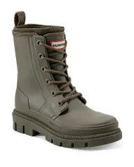 ハンター レディース シューズ ブーツ・レインブーツ レース Hunter Womens Diana Lace Up Boots Dark Green グリーン