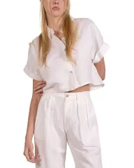 エラン レディース トップス シャツ Elan Short Sleeve Shirt Swim CoverUp White ホワイトのサムネイル