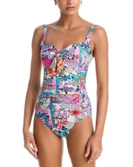 ジョニーワズ レディース 水着 上下セット ギャザー Johnny Was Tie Ruched One Piece Swimsuit Roseum
