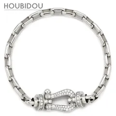フレッド FRED ブレスレット フォース10 チェーンブレス ラージモデル ホワイトゴールド #17 ダイヤモンド Au750 18K  【中古】のサムネイル
