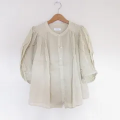 美品 BEAUTY & YOUTH ビューティー＆ユース ユナイテッドアローズ ギャザーブラウス ベージュ レディース 古着 中古 USED