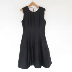 美品 kate spade ケイトスペード シルクコットン ノースリーブ ワンピース 2 ブラック レディース 古着 中古 USED