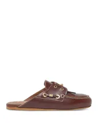 マージュ レディース シューズ サンダル レザー Maje Womens Leather Boat Mules Cognac Brown ブラウン