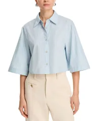 ヘルムート ラング レディース トップス シャツ クロップド Helmut Lang Cropped Wide Sleeve Shirt Light Blue Multi ブルーのサムネイル