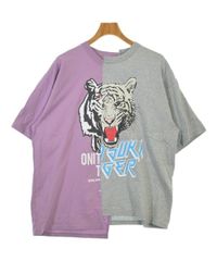 極美品 オニツカタイガー グラフィック半袖Tシャツ 黒&ダークグレー 