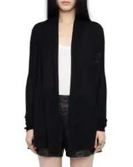 ザディグ エ ヴォルテール レディース アウター カーディガン Zadig Voltaire Robyn Cashmere Cardigan Black ブラックのサムネイル