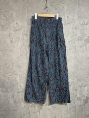 AZUL BY MOUSSY アズールバイマウジー 総柄 イージー パンツ sizeM/紺×茶 ■◇ レディース