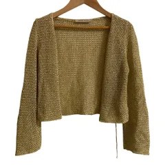 美品 SEE BY CHLOE シーバイクロエ ルーズニット ボレロ カーディガン サイズ40 ゴールドカラー レディース 古着 中古 USEDのサムネイル