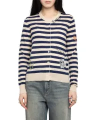 ザディグ エ ヴォルテール レディース アウター カーディガン Zadig Voltaire Missya Cashmerembellished Cardigan Marineのサムネイル