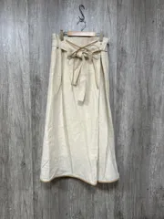 Abahouse Devinette アバハウスドゥヴィネット ウール混 リネン混 ロング スカート アイボリー ◆■ レディースのサムネイル