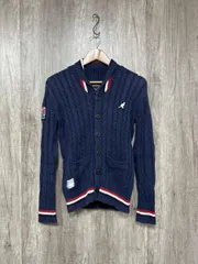 KANGOL カンゴール KANGOLF ゴルフ ケーブル編み 刺繍ロゴ ニット カーディガン sizeF/ベージュ ◆■ レディースのサムネイル