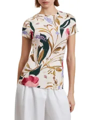 テッドベーカー レディース トップス Tシャツ プリント Ted Baker Belliea Printed Fitted Tee Pale Pink ピンクのサムネイル