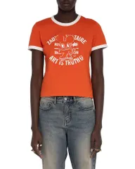 ザディグ エ ヴォルテール レディース トップス Tシャツ Zadig Voltaire Woos Tee Tangerine タンジェリンのサムネイル