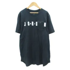 ナイキ NIKE ジョーダン Tシャツ カットソー L 紺 ネイビー 半袖 ラウンドネック プリント /HO50 ■ECA003