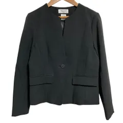 未使用 OPAQUE.CLIP オペークドットクリップ ノーカラージャケット サイズ36/S ブラック レディース 古着 中古 USED