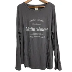 美品 24AW GELATO PIQUE ジェラートピケ フレンチレーヨンロゴプルオーバー 長袖 カットソー PWCT244278 サイズF ダークグレー レディース 古着 中古 USED