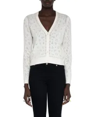 ザディグ エ ヴォルテール レディース アウター カーディガン Zadig Voltaire Manala Bandana Cardigan Eggshellのサムネイル