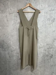 le.coeur blanc ルクールブラン ツイルストレッチ2WAYジャンパースカート Iライン ワンピース size36/カーキ ■■ レディース