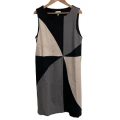 美品 Jocomomola ホコモモラ カラーブロック ウール ノースリーブ ワンピース サイズ42 マルチカラー レディース 古着 中古 USED